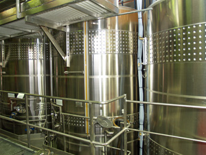 The fermentation tanks