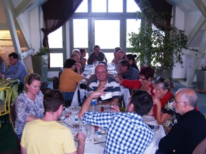 Savouring local Chablis delicacies during the harvesters lunch