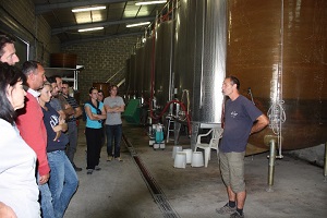 Fermentation process during the harvest in France
