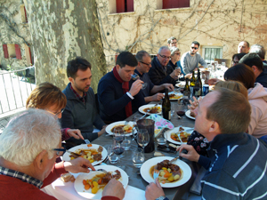 Lunch and wine tasting at the winery with the winemaker in the Rhone Valley