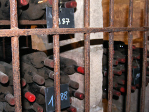 Cellar tour in Saint-Emilion to see the old bottles of wine