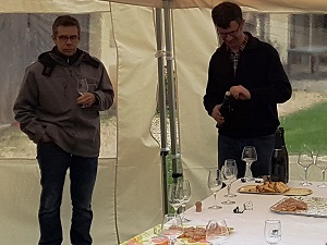 Wine tasting during a discovery day at the winery, Chinon, France