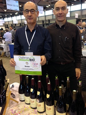 Jean-François Chapelle and Yannick Jacrot from Domaine Chapelle, bronze medal winners at Challenge Milléime Bio