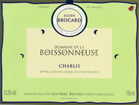 Chablis la Boissonneuse Wine Label