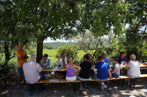 Winemaker meal Domaine la Cabotte France