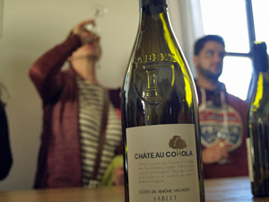 Organic wine tasting at chateau cohola