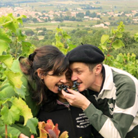 Vineyard Visit. Meet the winemakers, Cheli & Jerome Busato at Chateau Cohola, Rhone Valley, France